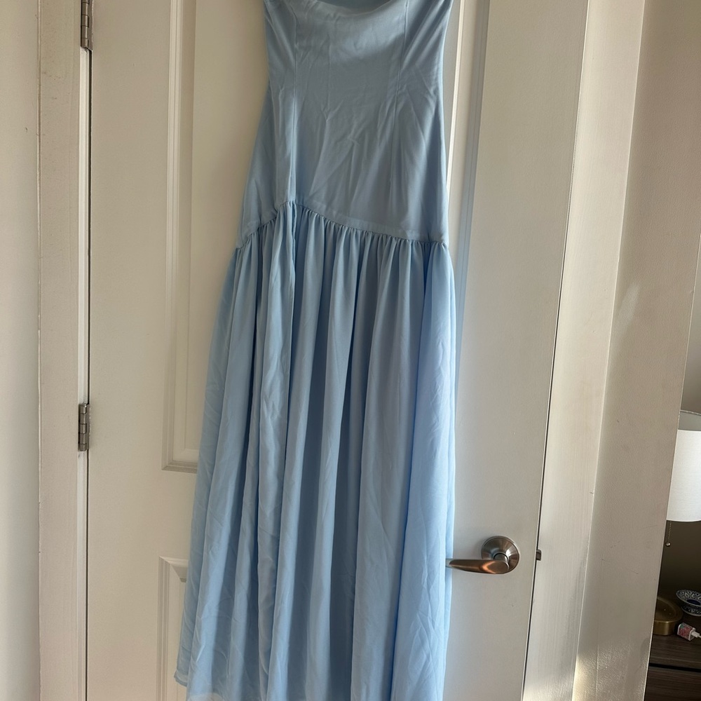 Peppermayo - Eden Strapless Maxi Dress - Blue